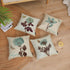YeeJu Set of 4 Floral Decorative Throw Pillow Covers Plant Pillow Covers Cotton Linen Lotus Leaf Square Pillowcase Flower Outdoor Sofa Bedding Car...