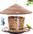Hanging Bird Feeder Squirrel Proof for Outdoor Wild Bird Seed, Brown...