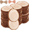 Wood Slices TICIOSH Craft Unfinished Wood kit Predrilled with Hole Wooden Circles for Arts Wood Slices Christmas Ornaments DIY Crafts 30 Pcs 2.0-2...