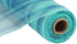Plaid Metallic Deco Poly Mesh Ribbon - 10 inch x 30 feet (Aqua, Turquoise)...