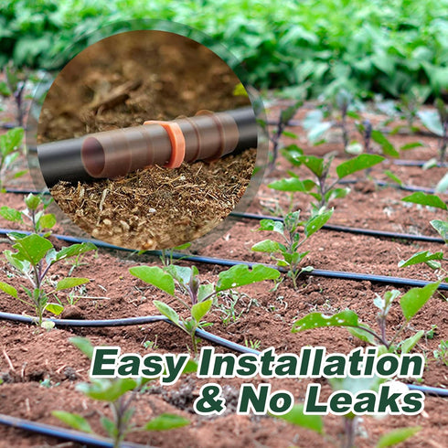 36 Pieces/Set Drip Irrigation Connectors Cross Tee Straight Connector Kit Garden Watering System Hose Fittings...