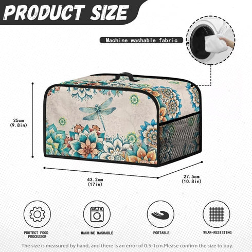 Slow Cooker Cover 8 qt Boho Flower Crock for Pot Cover Keep Small Kitchen Appliance Clean Washable Appliance Cover...