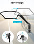 MAGICYCLE 2024 New 360 degree retractable Bike Mirrors 1 Pair Handlebar Rear View Mirror E-Bike Mirrors Adjustable Rotatable Safe Wide Angle HD Gl...