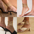 Gold Ankle Bracelets for Women Waterproof 14K Gold Plated Anklets Layered Cuban Link Chain Herringbone Cute Anklets Set Pack Dainty Summer Beach J...