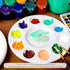 FANDAMEI White Round Paint Tray Palettes, Paint Palette Tray, Plastic Paint Tray Palette, Paint Palettes Paint Pallets with 10 Wells for Adults & ...