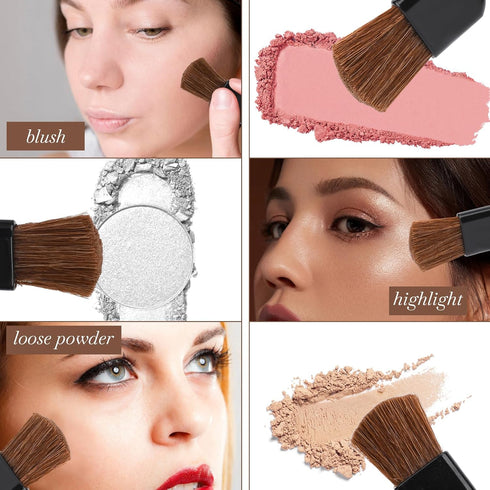 30Pcs Disposable Makeup Brushes Mini Cosmetic Brush Small Blush Brushes Portable Powder Brush for Loose Powder Foundation Applicator Beauty Tool f...