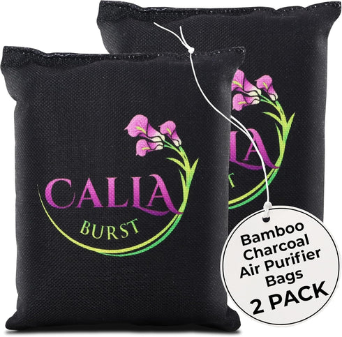 Bamboo Charcoal Air Purifier Bags - Odor Absorber & Eliminator for Home, Car, Pets, Activated Charcoal Natural Freshener, Eco-Friendly & Reusable ...