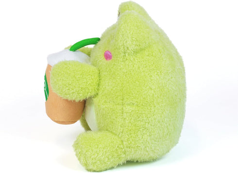 Cuddle Barn PlushGoals - Coffee Sippin' Wawa The Froggie Soft Lime Green Scented Stuffed Animal Kawaii Frog Plush Toy, 6 inches...