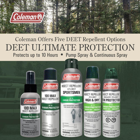 Coleman Insect Repellent Spray - 25% DEET Dry Formula Insect Repellent Spray protects against ticks, mosquitoes, chiggers, gnats, fleas and flies,...