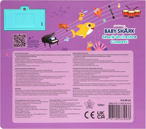 Pinkfong Baby Shark Family Orchestra Concert Sound Book l Baby Shark Toys | Learning & Education Toys | Interactive Books for Infant & Toddlers & ...