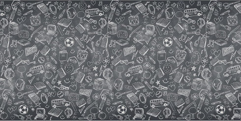 Fadeless Bulletin Board Paper, Fade-Resistant Paper for Classroom Decor, 48” x 12’, School Doodles, 1 Roll...