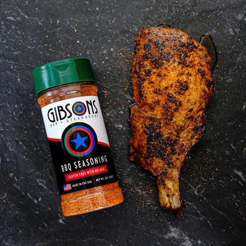 Gibsons Steakhouse BBQ Seasoning (6 Ounce Jar) – Original Cooking & Grilling Blend of Spices & Seasonings (Salt, Paprika, Brown & White Sugar, Gar...