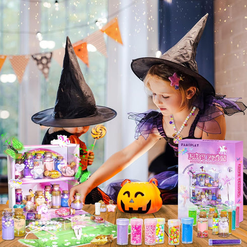 FAMOPLAY Fairy Potion Kits for Kids, DIY 18 Bottles Magical Fairy Polyjuice Potions, Creative Craft Kit Fun Magic Gift Toy for Girls 6 7 8 9 10...