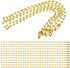 100Pcs Ball Beads Chain 4.72 Inches Bead Chain Gold Beads 2.4mm Diameter with Ball Connector Clasp Keychain Rings Metal Rings for Crafts Dog Tag M...