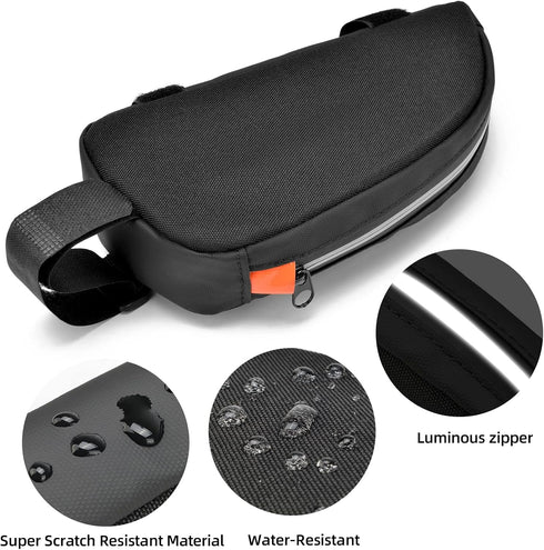 Bike Top Tube Bag Waterproof Bicycle Front Frame Bag Top Tube Bike Pouch for Road Mountain Bicycle Outdoor Cycling Travel Hiking...
