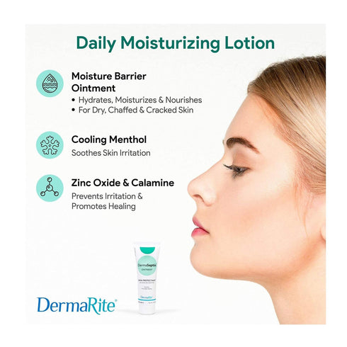 DermaRite's DermaSeptin Ointment, Skin Protectant - with Cooling Menthol, Soothes and Promotes Healing, Fragrance-Free - 4 oz. Tube, 1 Count...