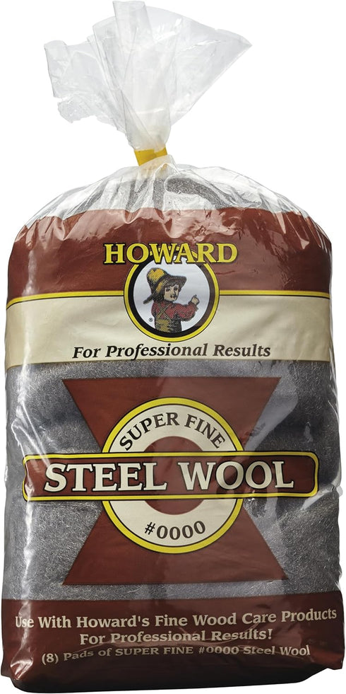 Howard 210493 STWL Grade 0000 Steel Wool 8Pk...