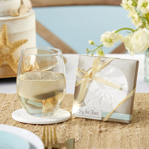 Kate Aspen by The Shore Sand Dollar Coaster – Coastal Decor & Beach Wedding Favors, Bridal Shower Gifts, Nautical Party Favors, Beach Themed Decor...