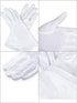 Sumind 2 Pairs Nylon Cotton Gloves White Uniform Gloves Tuxedo Gloves Formal Police Gloves Guard Parade Glove...