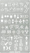 Aleks Melnyk No.398 Metal Stencil, Alchemical symbols, Small Stencil, 1 PC, Template for Wood Burning, Engraving, Crafting, Scrapbook...
