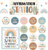 32 PCS BOHO Affirmation Station Bulletin Board Set Positive Posters for Classroom Growth Mindset Decorations Inspirational Motivational Accent Cut...