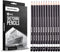 Professional Drawing Sketching Art Pencils Set - 12 Graphite Drawing Pencils for Sketch Art and Shading 8B, 6B, 4B, 3B, 2B, B, HB, F, H, 2H, 4H, 6...