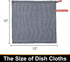 Cotton Kitchen Dish Cloths, 6 Pack Super Absorbent and No Lint Waffle Weave Dish Towels, Fast Drying Dish Rags for Washing Dishes, 12 x 12 Inch, D...