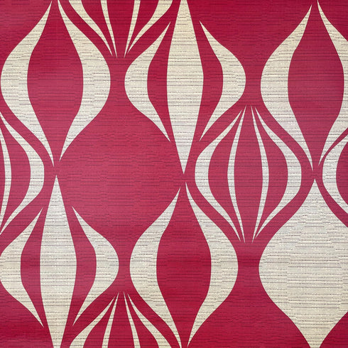 Yifely Red Geometric Design Furniture Paper Self-Adhesive Shelf Liner Dresser Drawer Sticker 17.7 Inch by 9.8 Feet...