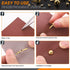 Rustark 500PCS 5 Sizes Brass Paper Fasteners Round Brads Fasteners Assortment Kit Mushroom Head Paper Fasteners Brass Metal Brads Scrapbooking Dec...