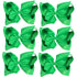 Huge Boutique Hair Bows Alligator Clips 6 Pcs 8 Inch for Infant Baby Girl Teens Girls Women (Green)...