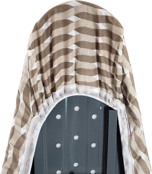 HOMZ 1915078 Premium Standard Width Ironing Board Cover and Pad, Taupe/Brown/White Pattern...