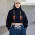 Padwa Lifestyle Camera Strap - 2" Full Grain Leather Ends Camera Straps for Photographers, Vintage Embroidered Cotton Weave Soft Suede Fabric Padd...