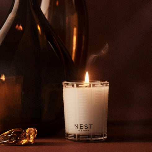 NEST New York Scented Votive Candle, Moroccan Amber - 2 oz - Up to 28-Hour Burn Time - Reusable Glass Vessel...