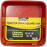 casaWare 7-Inch Toaster Oven Ultimate Series Commercial Weight Ceramic Non-Stick Coating Square Pan (Red Granite)...