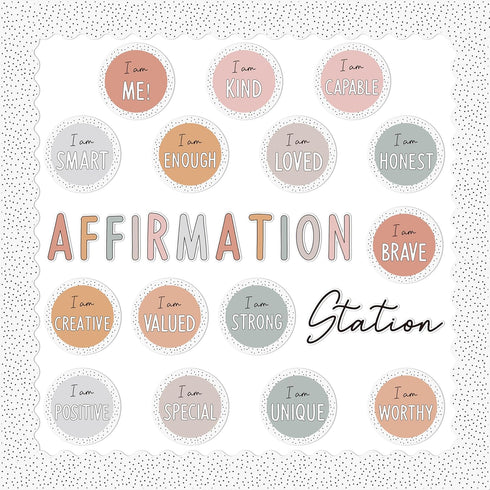 97Pcs Back to School Affirmation Station Bulletin Board Classroom Decoration Motivational Positive Saying Poster Cutouts Border Trim Back to Schoo...