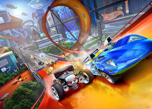 EOA 7(W) x5(H) FT Wheels Wild Hot Racer Photogarphy Backdrops Birthday Party Video Game Background Car Racing Kids Banner Photo Shoot Studio Props...