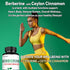1500mg Berberine with Ceylon Cinnamon Supplement - Extra Strength for Immune System, Digestive Health, Body Management & Energy Production - 60 Ca...