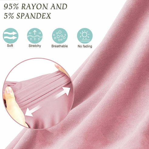 OWLOWLA Newborn Swaddle Set Stretch Wrap Swaddle Receiving Blanket for Baby Boy Girl(Blush-rm)...