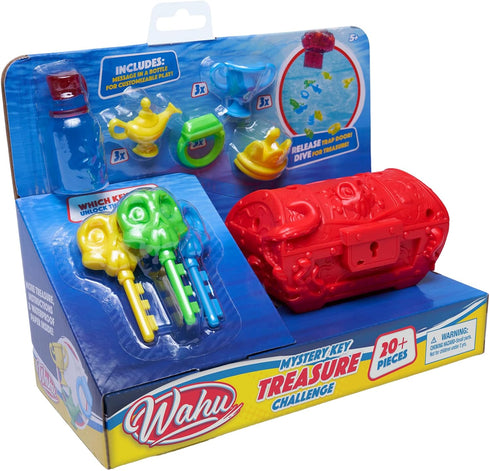 Wahu Mystery Key Treasure Challenge Pool Diving Toy Set for Kids Ages 5+, Underwater Treasure Chest and Key Diving Search Game for Pool...