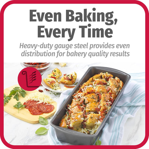 GoodCook Extra Large 13'' x 5'' Nonstick Steel Bread Loaf Pans, Gray (4245)...