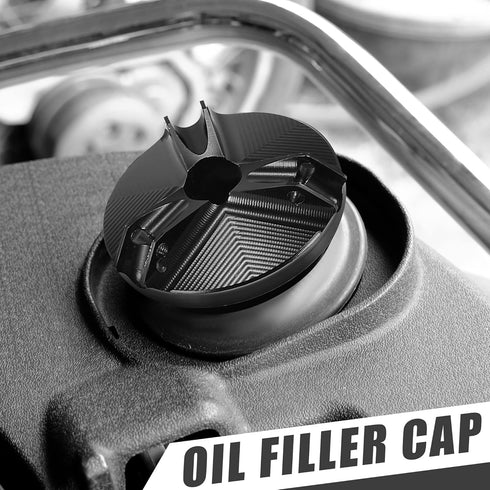 Motoforti Engine Oil Filler Cap Oil Filler Plug Cover Black for Yamaha YZF-R6S YZF-R6 YZF-R3 YZF-R125 YZF-R1 FZ750 FZ600...