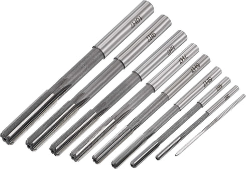 uxcell Chucking Reamer Set Lathe Machine Reamer Straight Flute Milling Cutter High Speed Steel H7 Tolerance (2mm 3mm 4mm 5mm 6mm 7mm 8mm 9mm 10mm)...