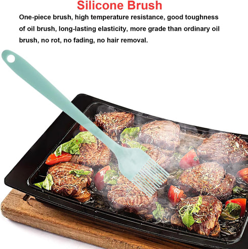 Silicone Spatulas Set, Rubber Spoon Spatula Heat Resistant Spoonula One Piece Design Seamless Spatula Non-Stick Scrapers Baking Mixing Tool (Light...