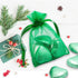 50Pcs 3x4 Inch Organza Bags with Drawstring, Green Small Mesh Gift Jewelry Candy Pouch Christmas Wedding Party Favor Bags...