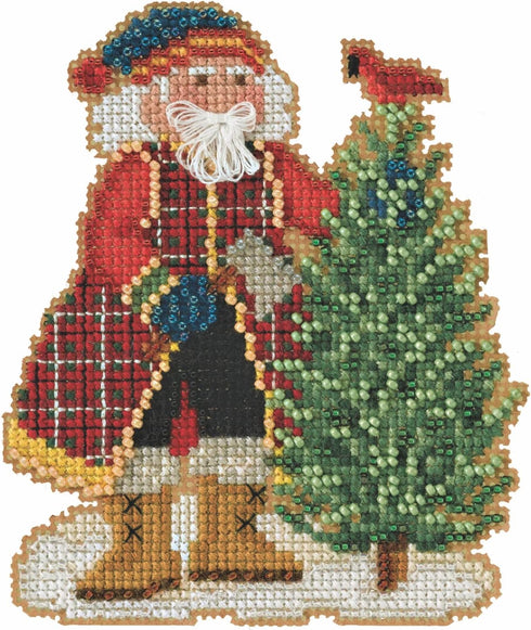 Mill Hill Scotch Pine Santa Beaded Counted Cross Stitch Ornament Kit 2022 Timberline Santas MH202231...