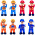 PlenPLAY 8 Piece Community Helpers Toys - People Figures for Kids: City Edition - Firefighters, Police Officers, Construction Workers, Community H...