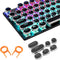 Steampunk Typewriter Keycaps Pudding Keycap Set Typewriter Caps for Backlit Mechanical Keyboard Round Key Cap 104 Keys with Keycap Puller (Black)...