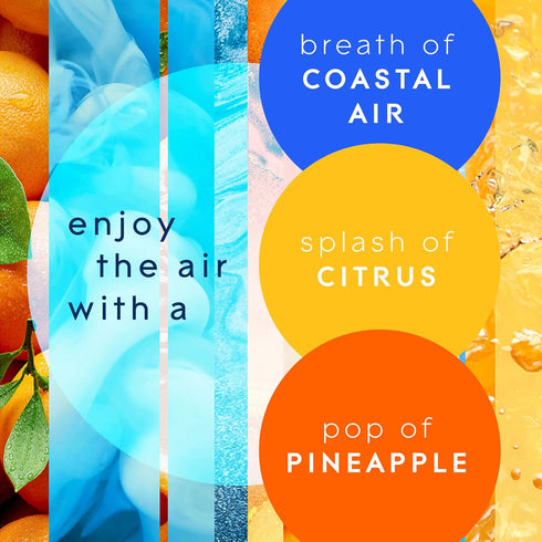 Glade PlugIns Refills Air Freshener Starter Kit, Scented and Essential Oils for Home and Bathroom, Coastal Sunshine Citrus, 4.02 Fl Oz, 2 Warmers ...