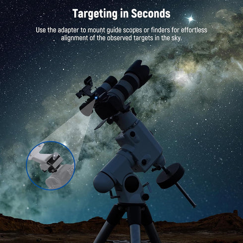 NEEWER Telescope Finderscope Mount Adapter All Metal with Cold Shoe & 1/4" Thread for Camera Hot Shoe Mount, Standard 1.3in/33mm Finder Scope Brac...