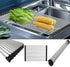 Roll up Dish Drying Rack Over The Sink Portable Stainless Still Rolling Rack Folding Mat for Kitchen Counter (Black, 17.7''LX11.2''W)...